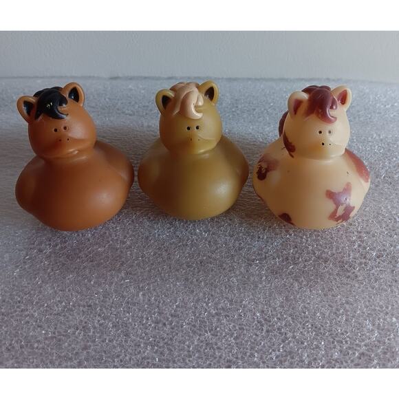 Lot of 3 Vintage Squeak Toy Oriental Trading Baby Rubber Animal - Picture 2 of 16